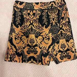 Free People Black and Gold Textured Skirt